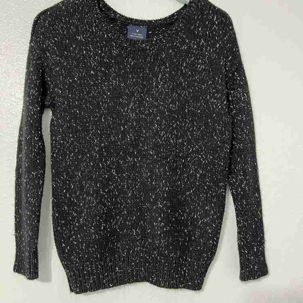 Elegant Black and White Knit Sweater